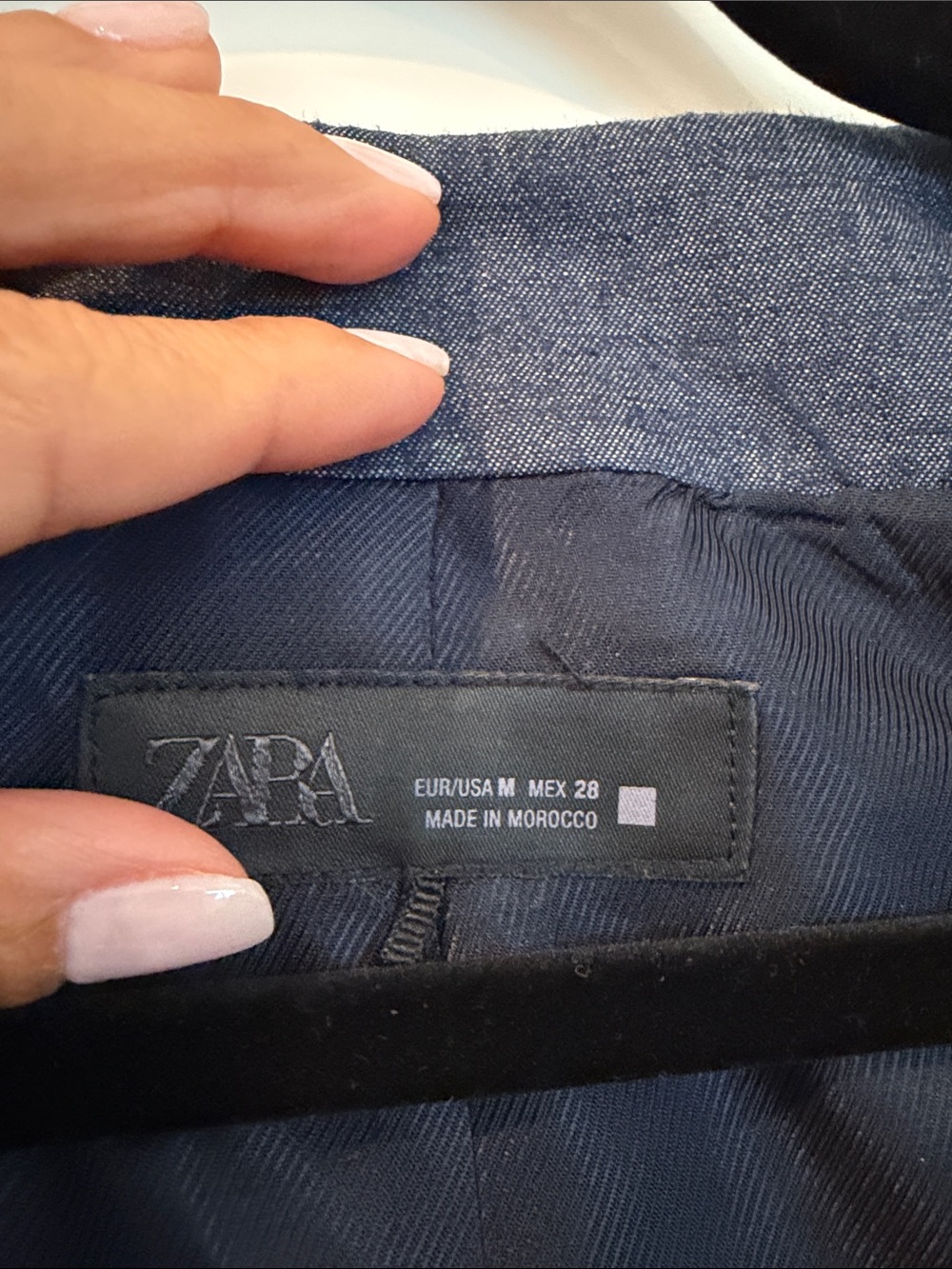 Zara Blue Tailored High-Waist Jean Shorts with Matching Vest - Picture 7 of 14